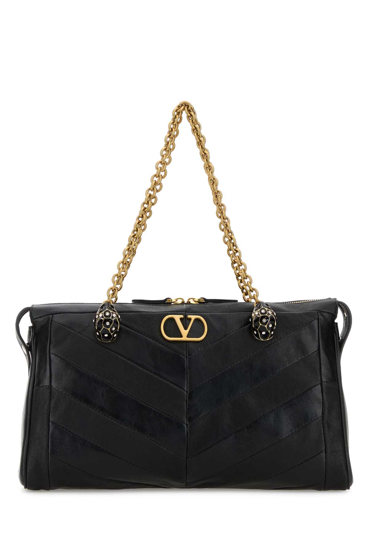Valentino Medium Panthea Shoulder Bag In Black