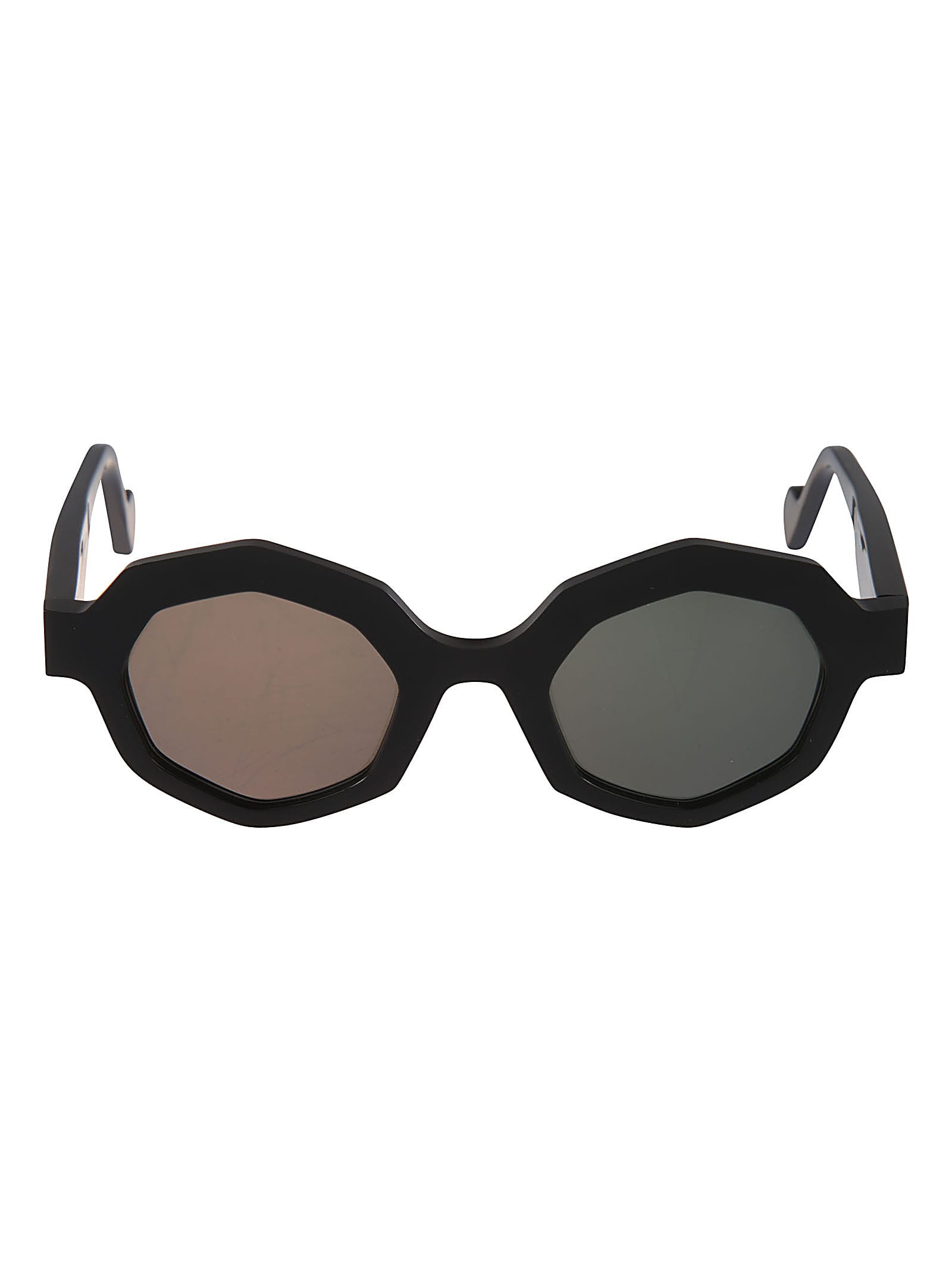 Anne & Valentin Swinton Octagon Frame Sunglasses In Black