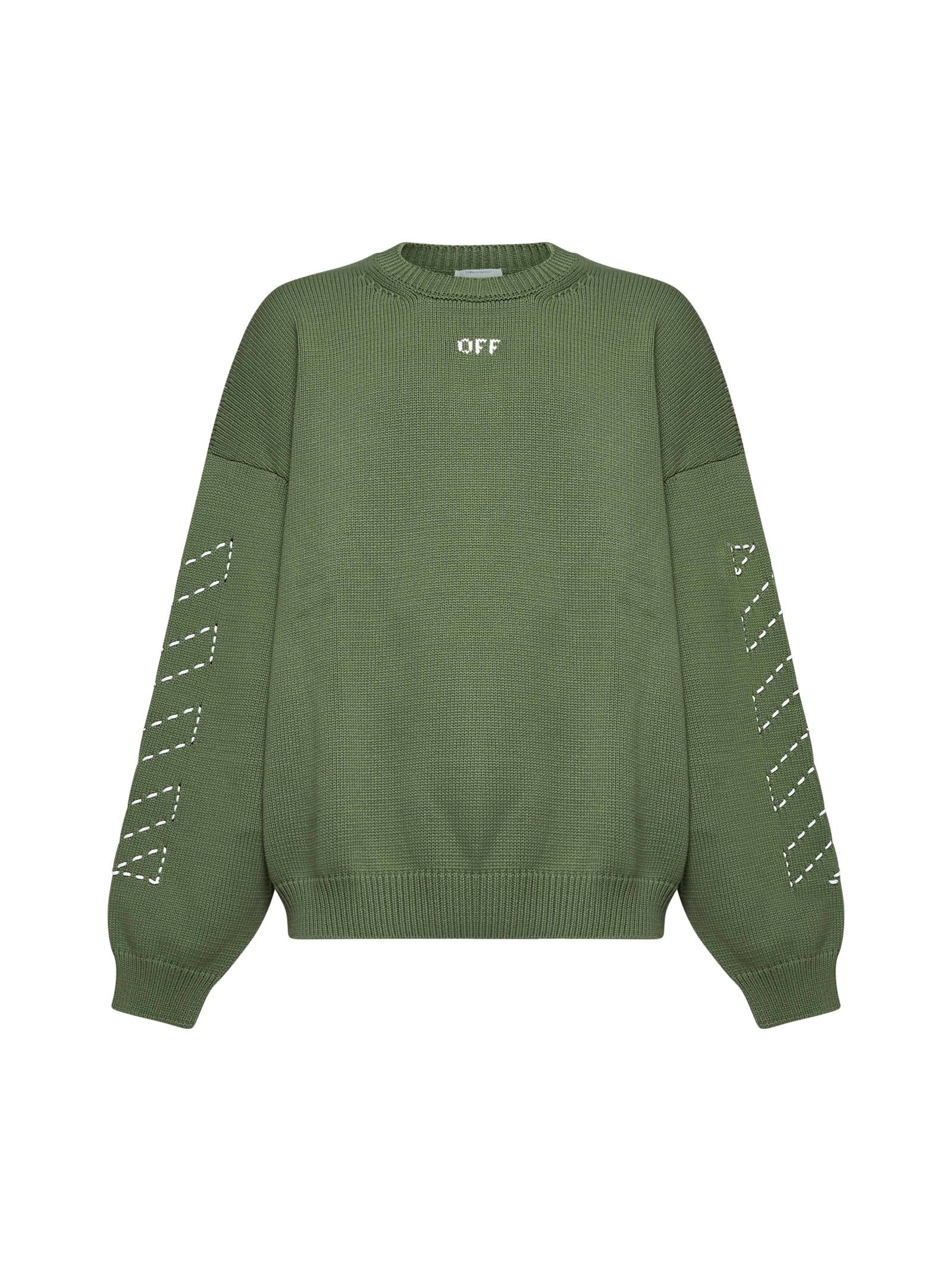 Shop Off-white Sweater In Four Leaf