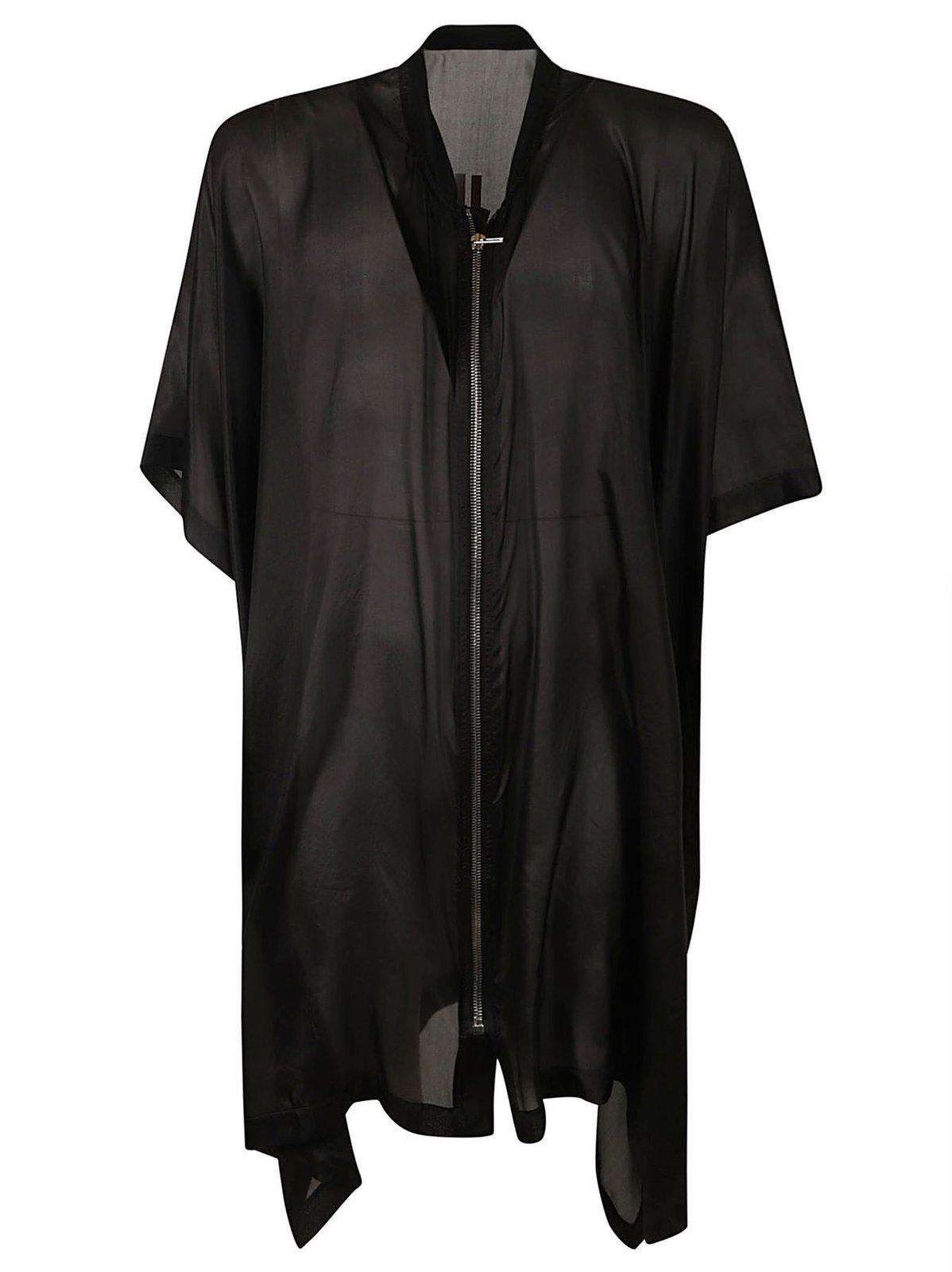 Shop Rick Owens Lido Sl Poncho Flight Jacket In Black