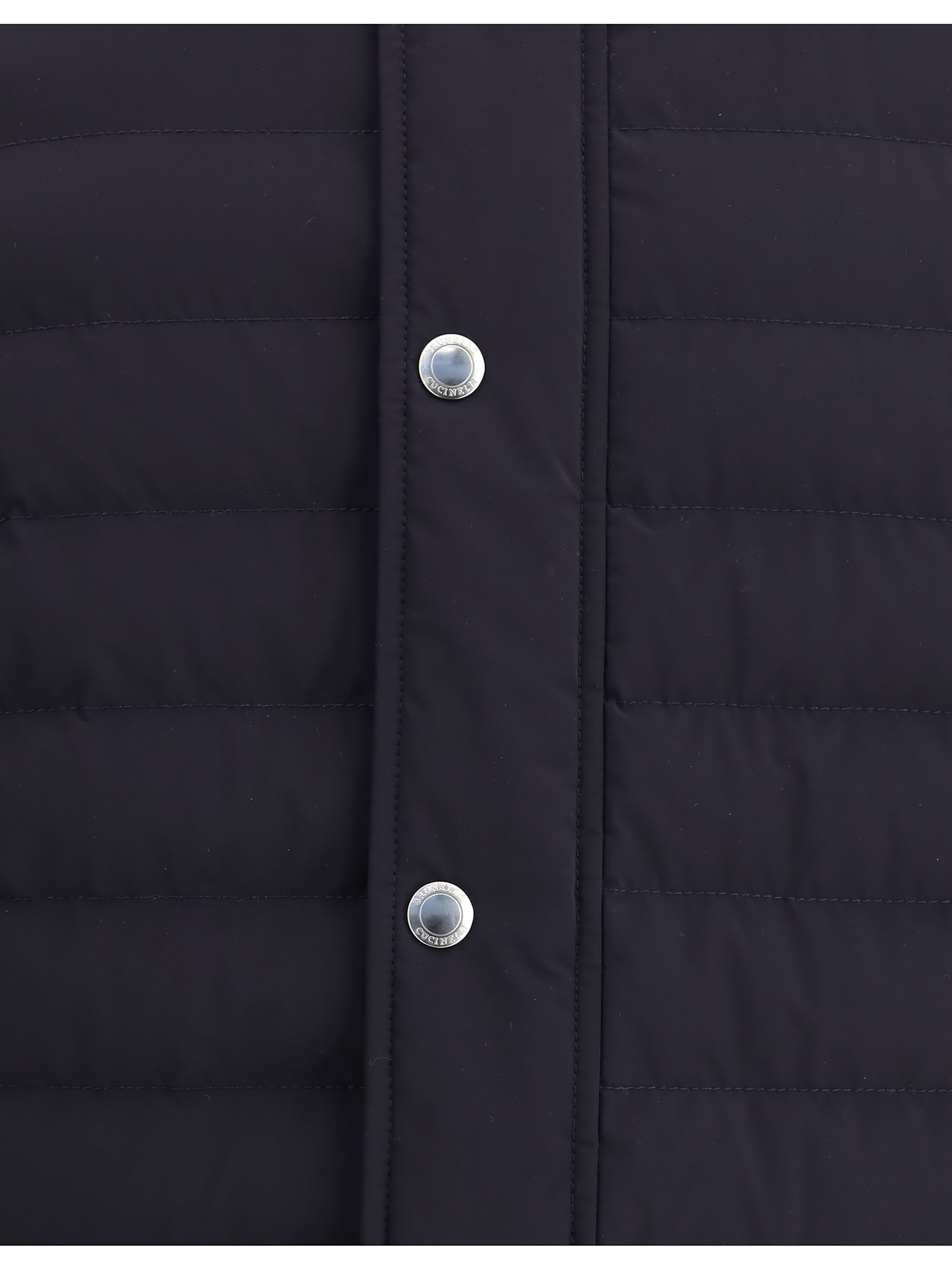 Brunello Cucinelli Down Jacket In Blue