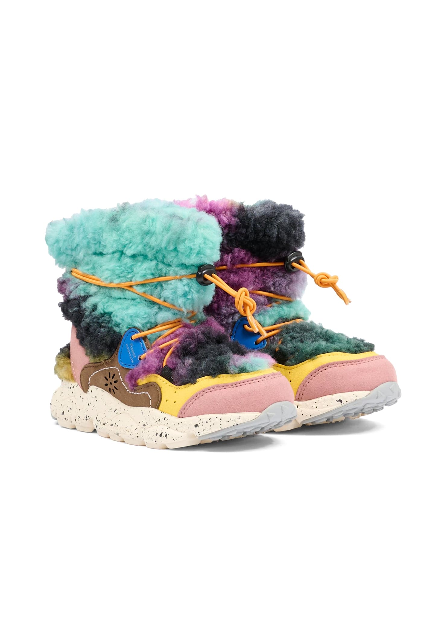 Flower Mountain Multicolor Ankle Boots For Kids In Multi