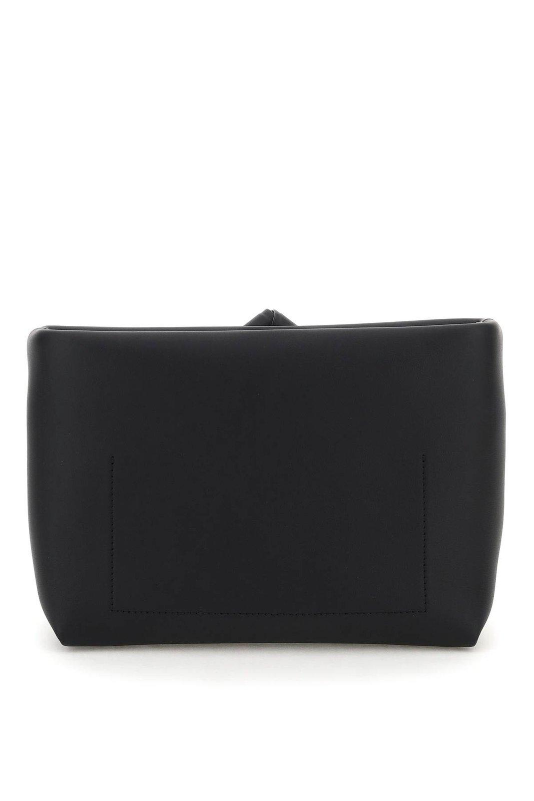 Shop Acne Studios Bow-detailed Shoulder Bag In Black