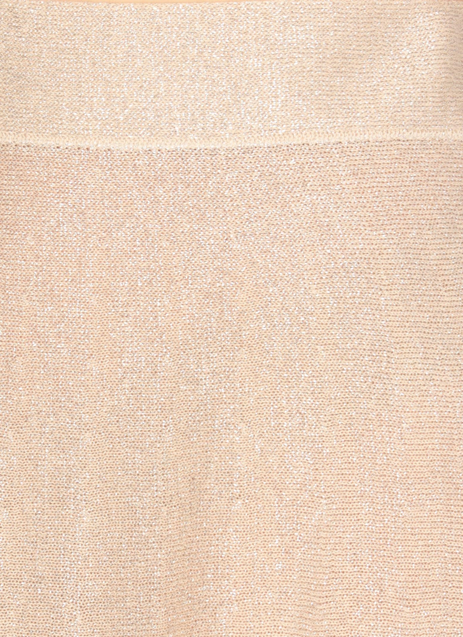 D Exterior Viscose And Cotton Skirt In Brown