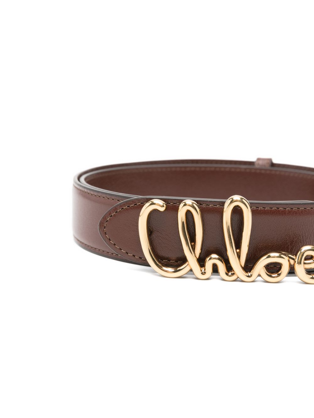 Chloé Iconic Leather Belt In Brown
