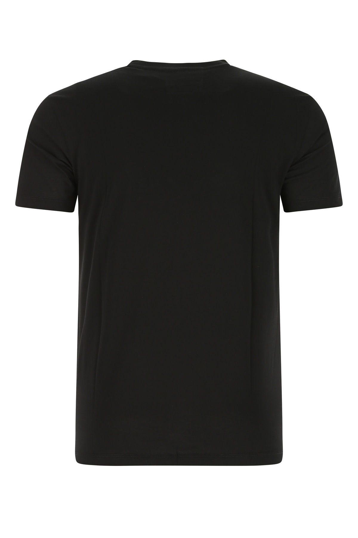 Shop Emporio Armani Black Cotton T-shirt