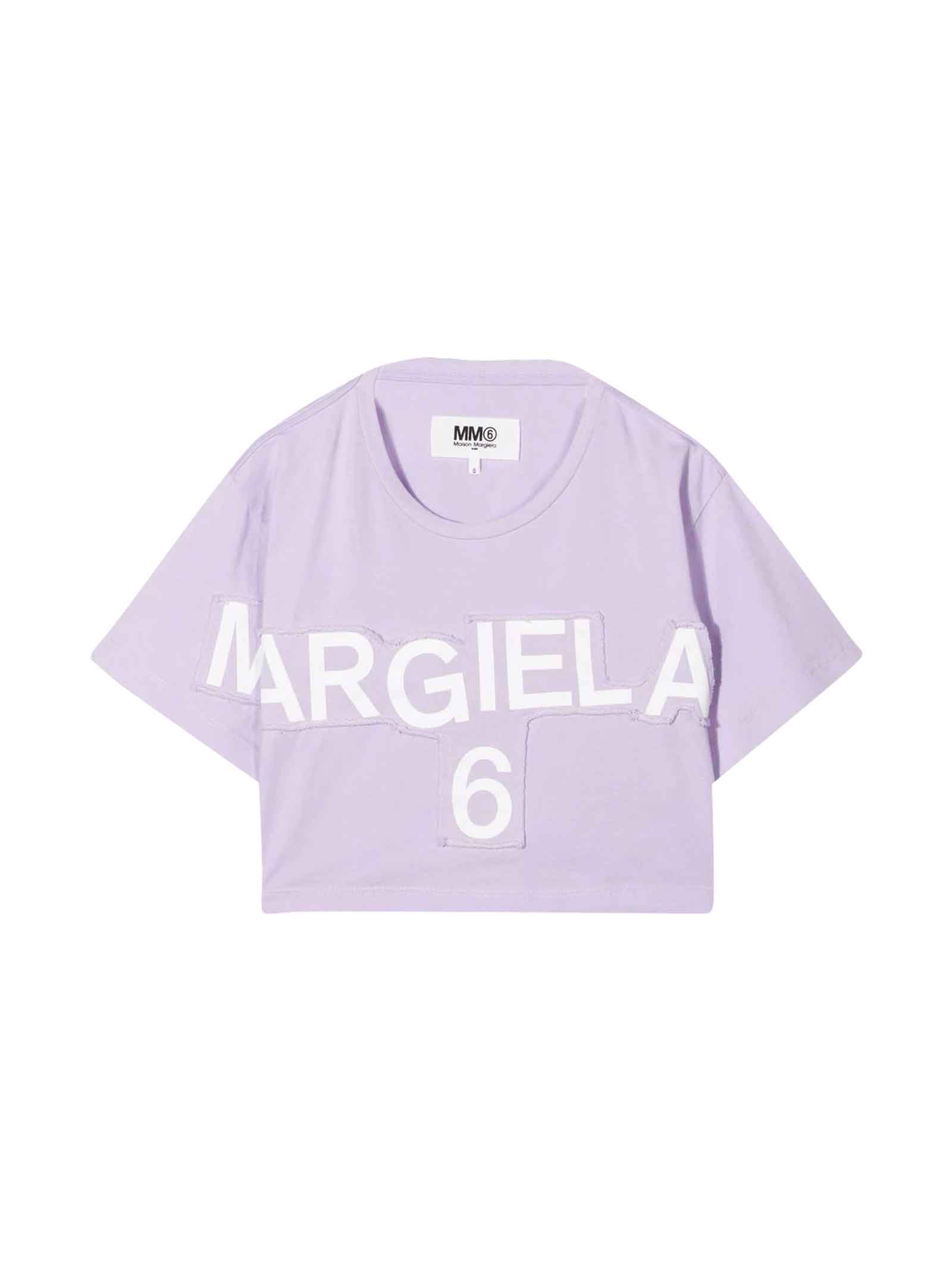 Purple T-shirt Mm6 Maison Margiela Kids
