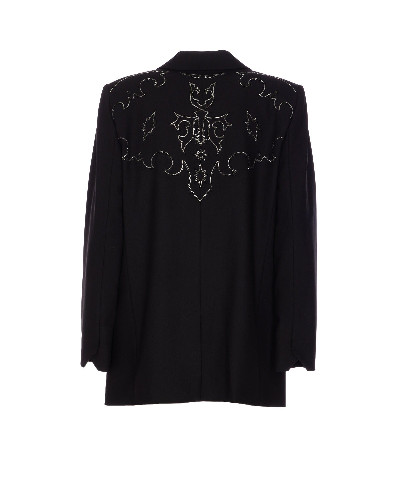Zadig & Voltaire Crystal Embroidered V-neck Jacket In Black