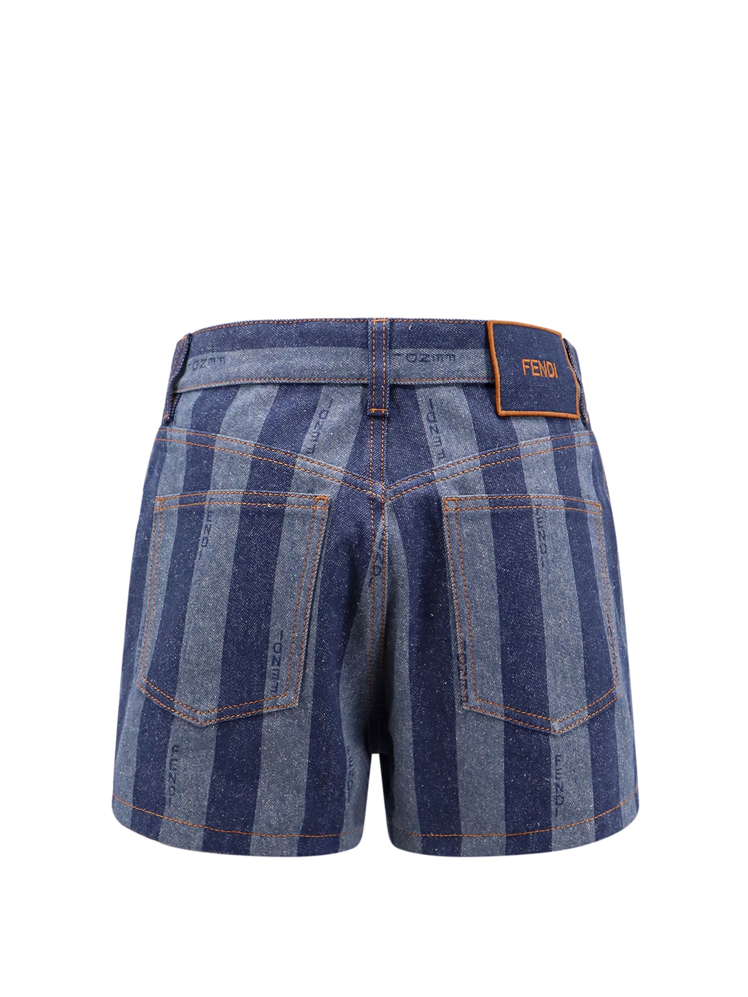 Shop Fendi Shorts In Blue