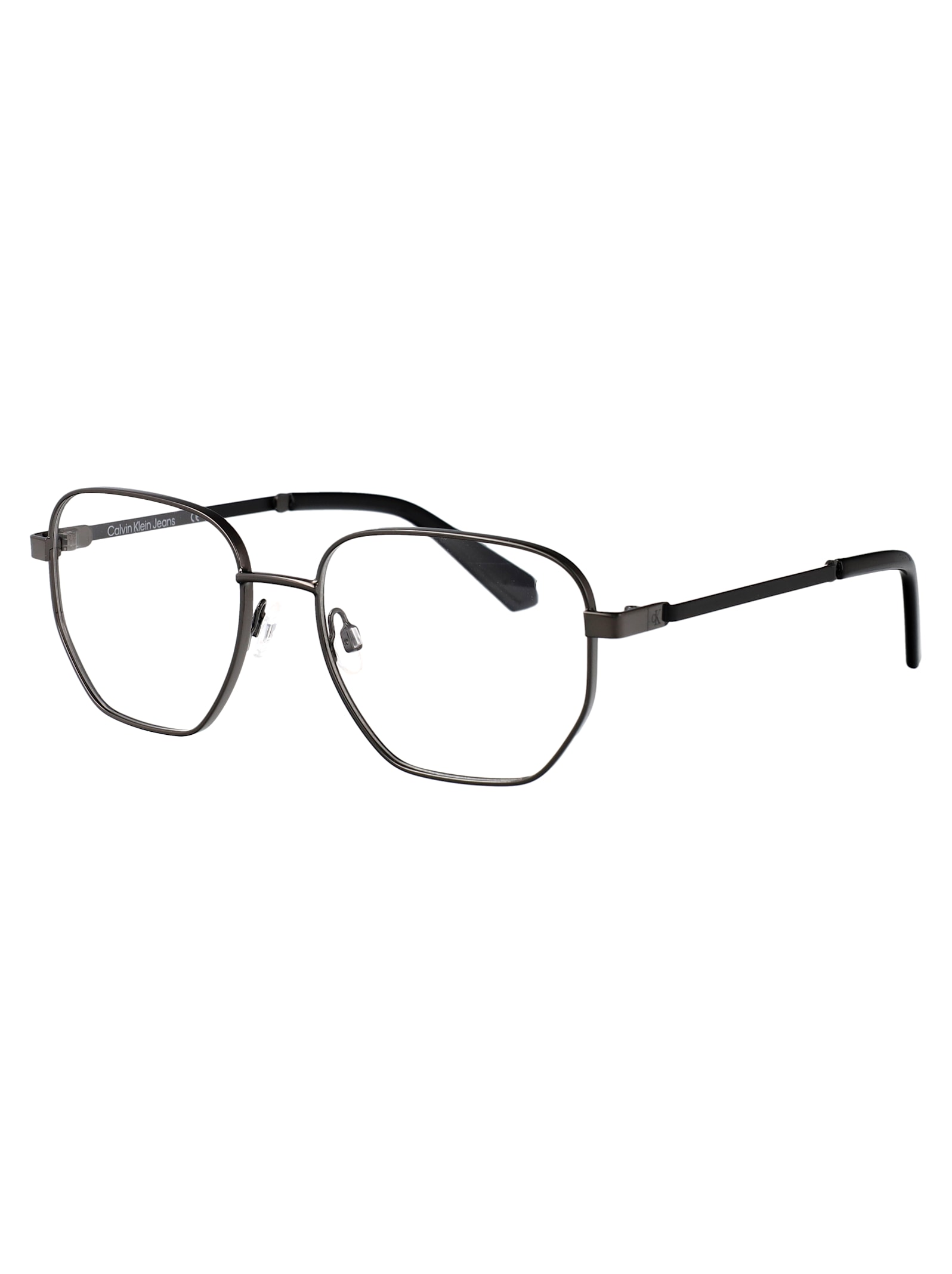 Calvin Klein Jeans Est.1978 Calvin Klein Jeans Dark Ruthenium Metal Glasses In Gray
