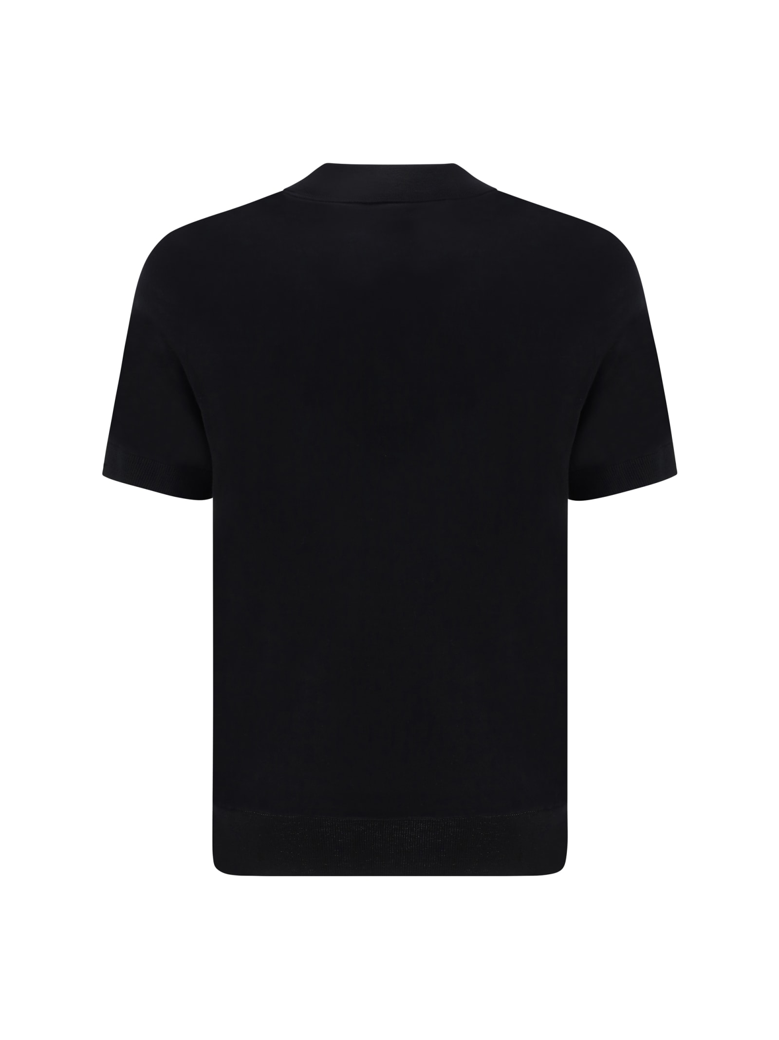 Shop Dsquared2 Knit Polo Shirt In Black