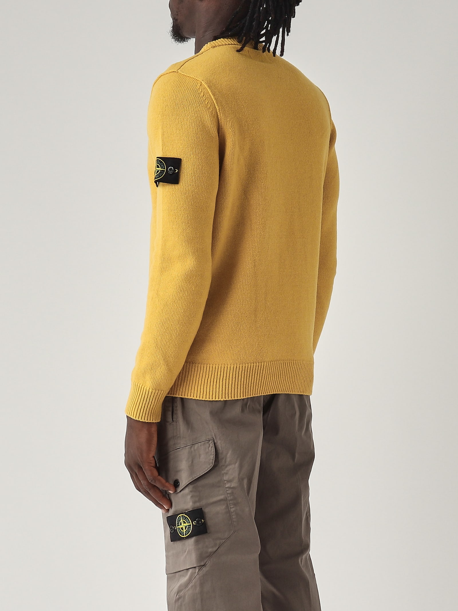 Shop Stone Island Maglia Sweater In Ocra