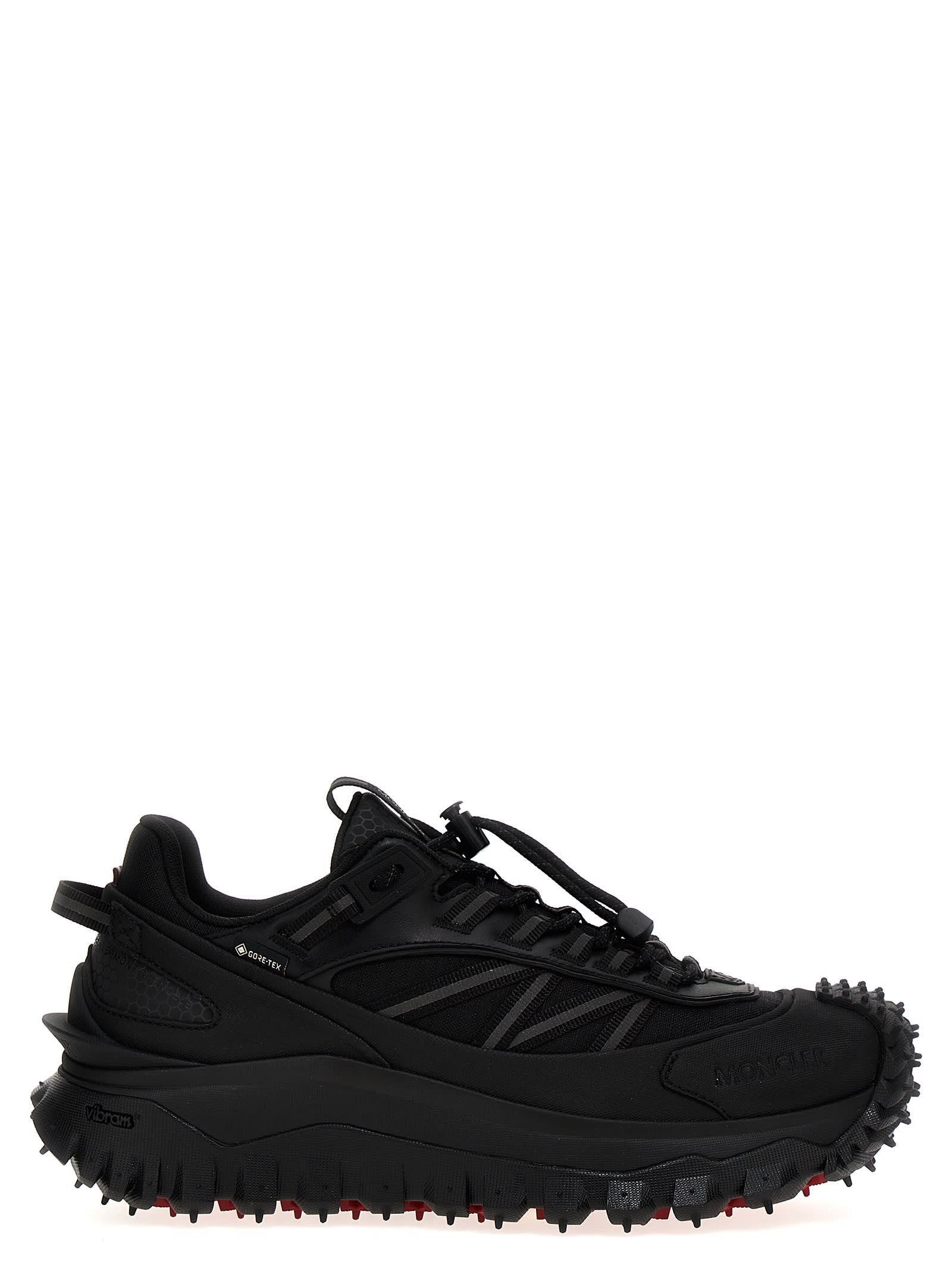 Shop Moncler Trailgrip Gtx Sneakers In Nero