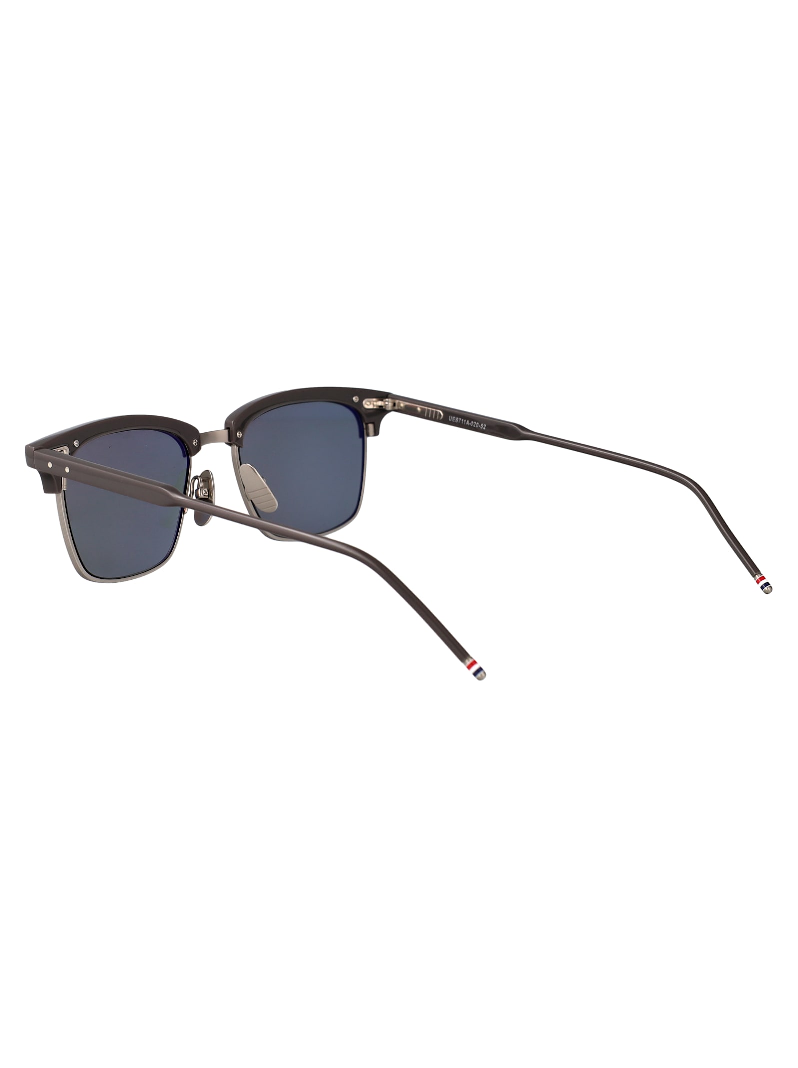 Thom Browne Dark Grey Acetate Titanium Sunglasses In Black
