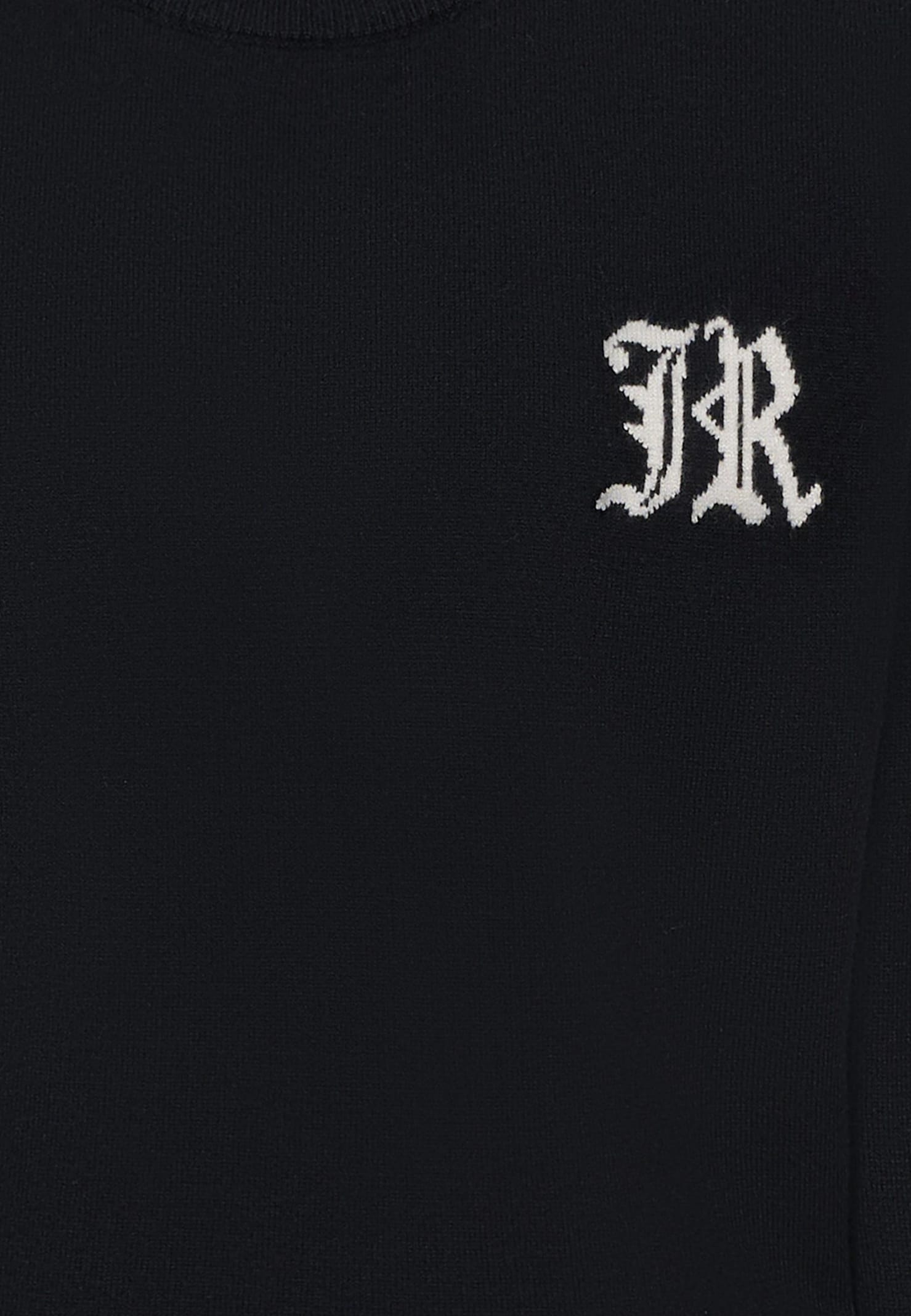 Richmond Black Sweater For Boy With Logo In Black