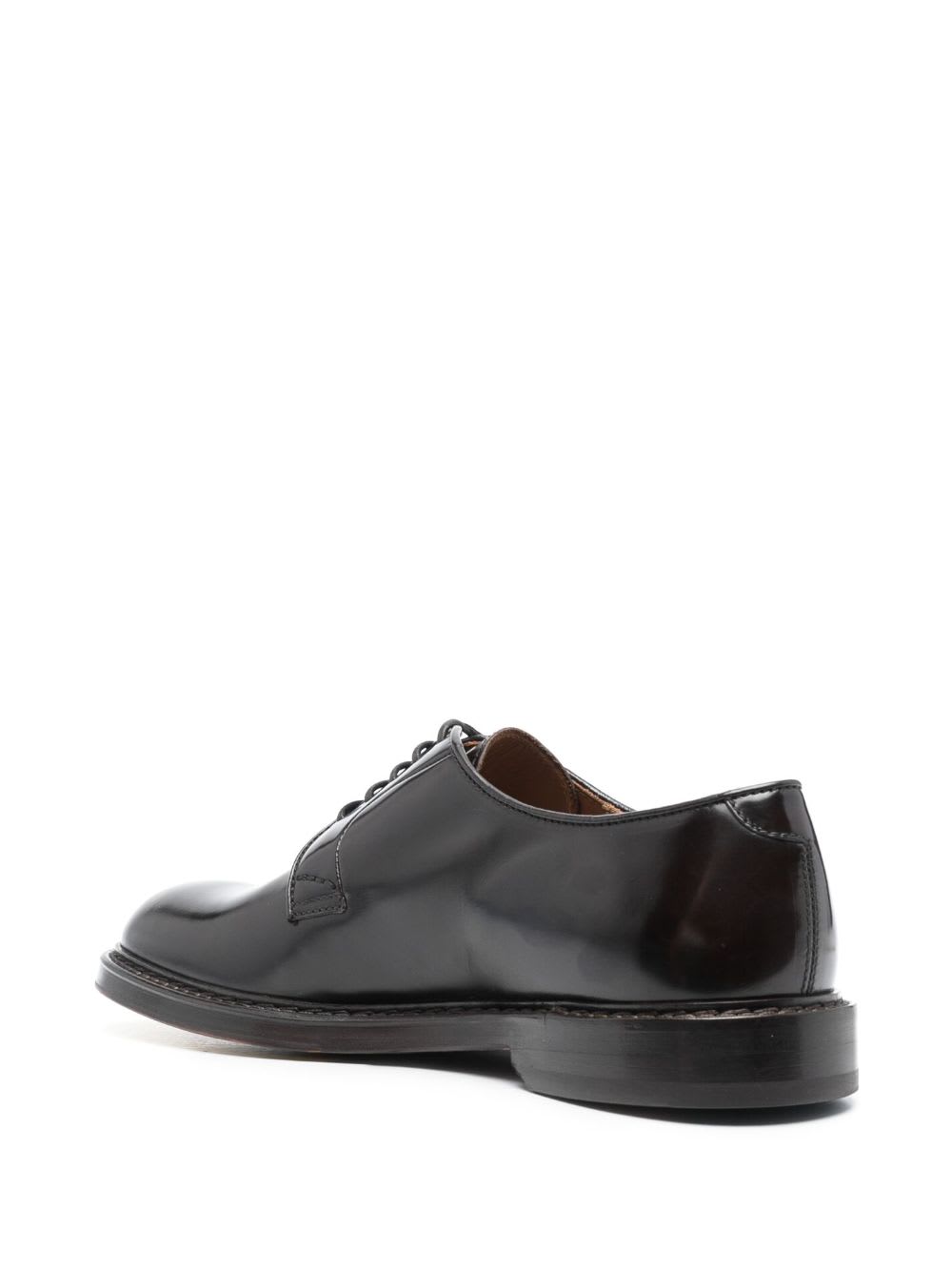 Shop Doucal's Horse Derby Shoes In Ebano