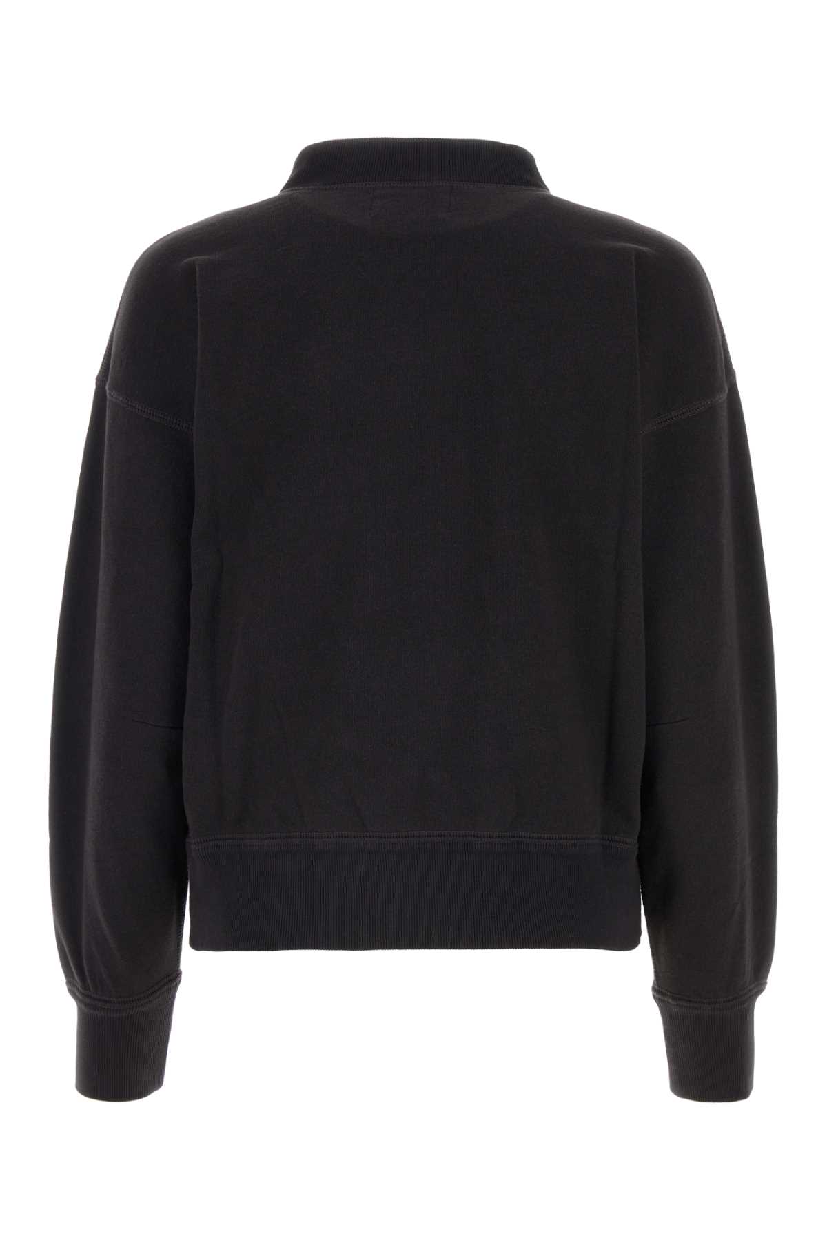 Marant Etoile Black Cotton Blend Moby Sweatshirt In Fadednightfuchsia