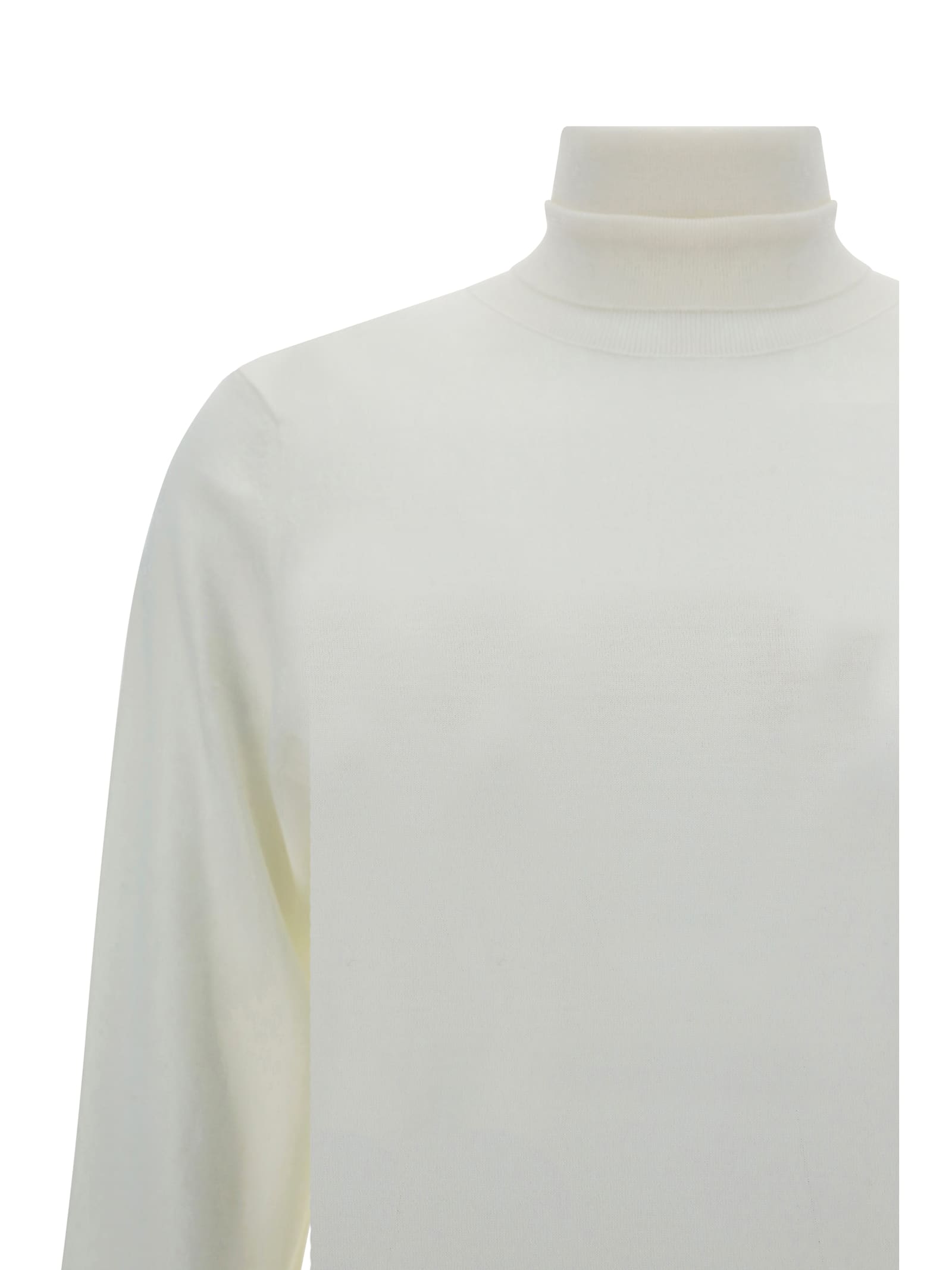 Shop Maison Margiela Turtleneck Sweater In Off White