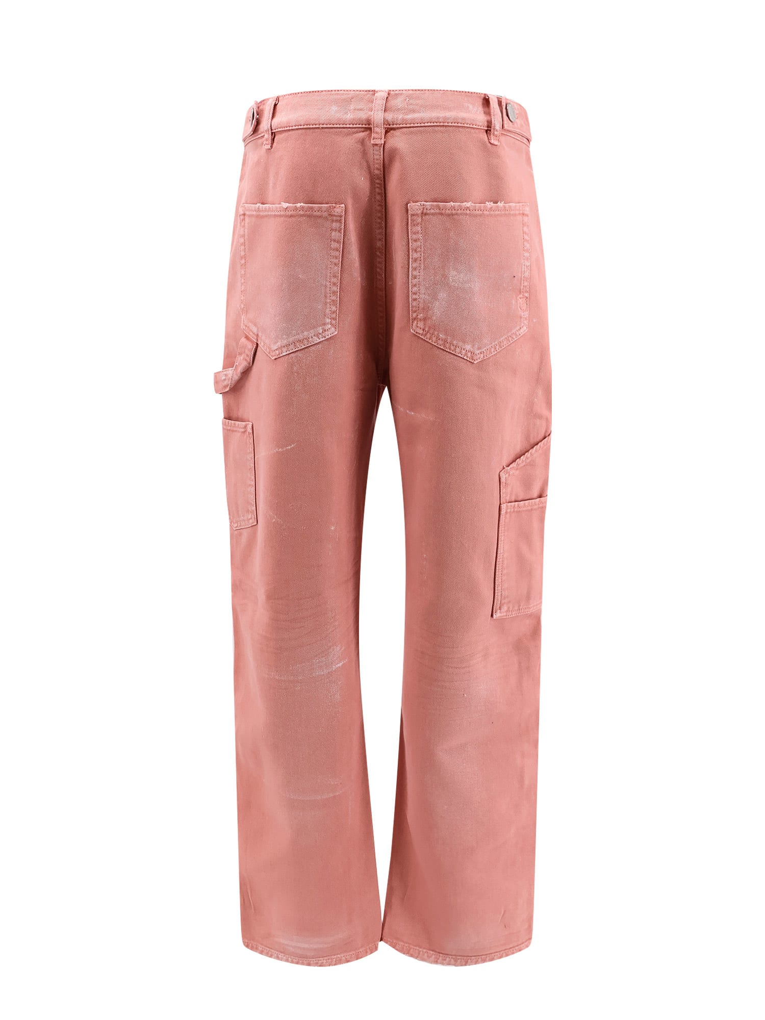 Pinko Praia Worker Denim Trouser In Pink