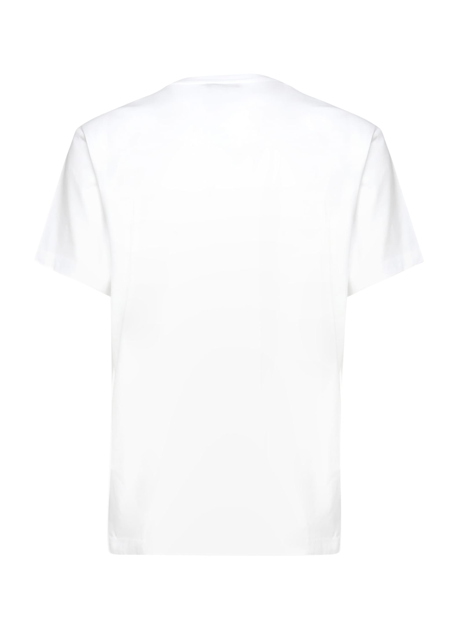 Fay T-shirt With Embroidered Logo In White