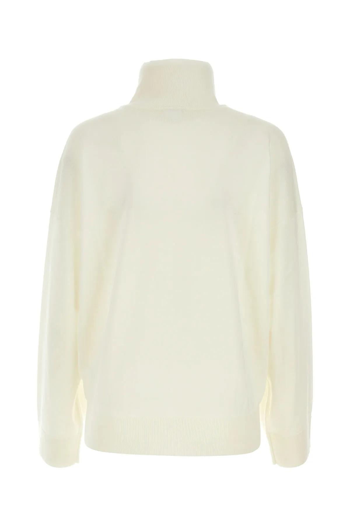 Shop Bottega Veneta Ivory Wool Oversize Sweater In White
