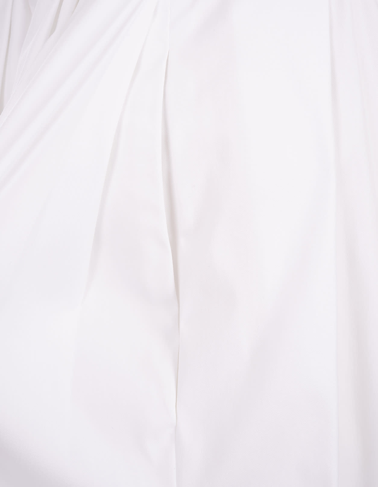 Shop Fabiana Filippi White Poplin Midi Skirt