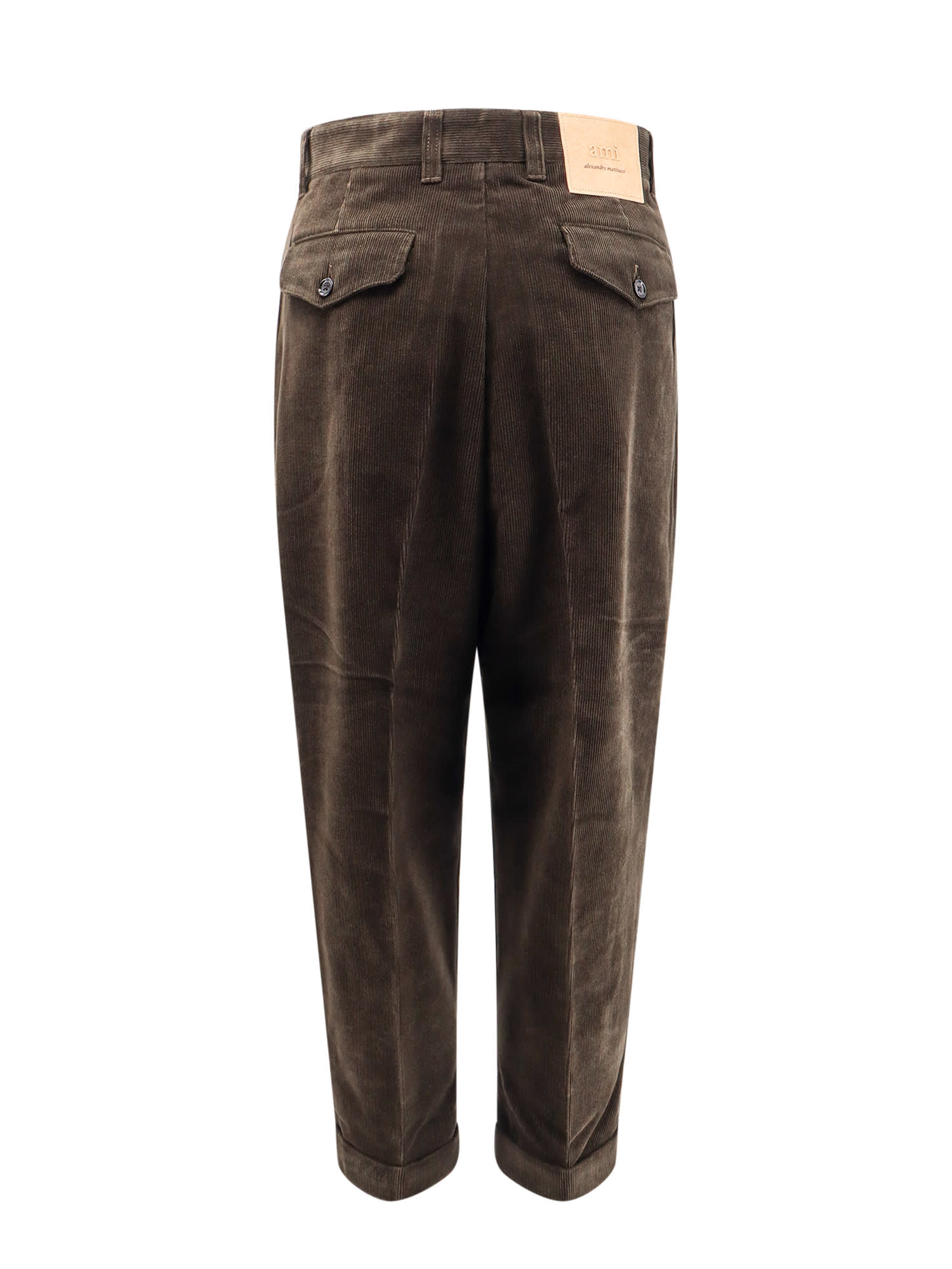 Shop Ami Alexandre Mattiussi Trouser In Brown