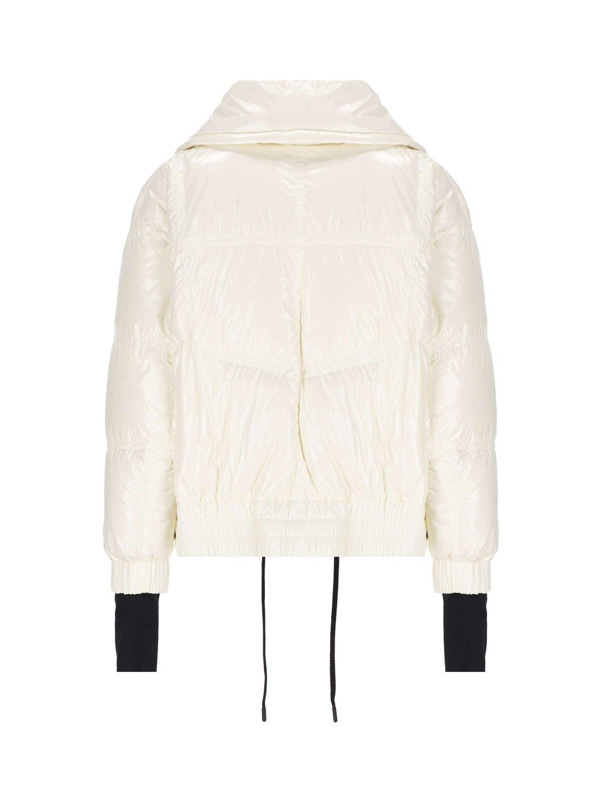 Shop Moncler Zipup Padded Jacket In White