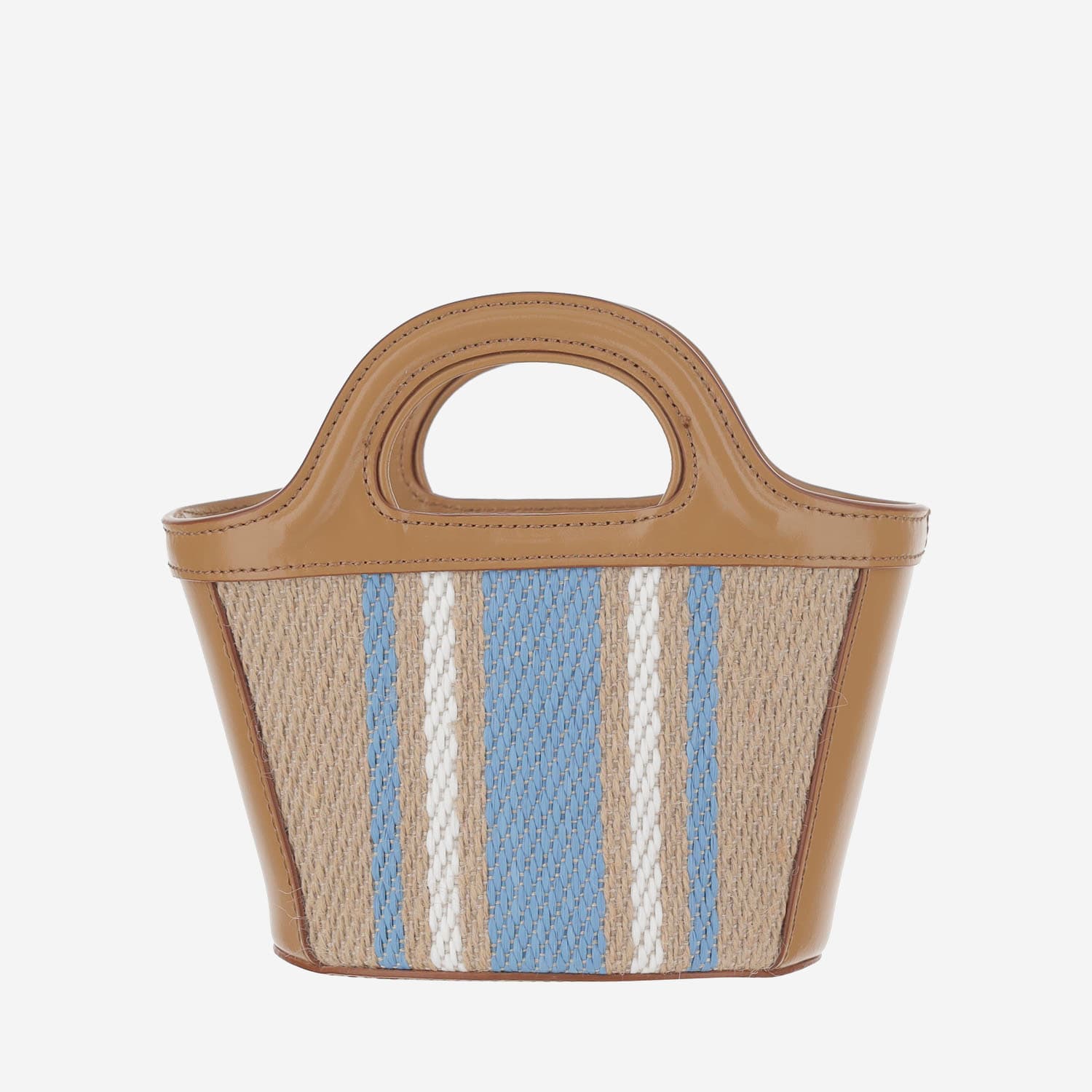 Marni Beige Cotton Totes In Red