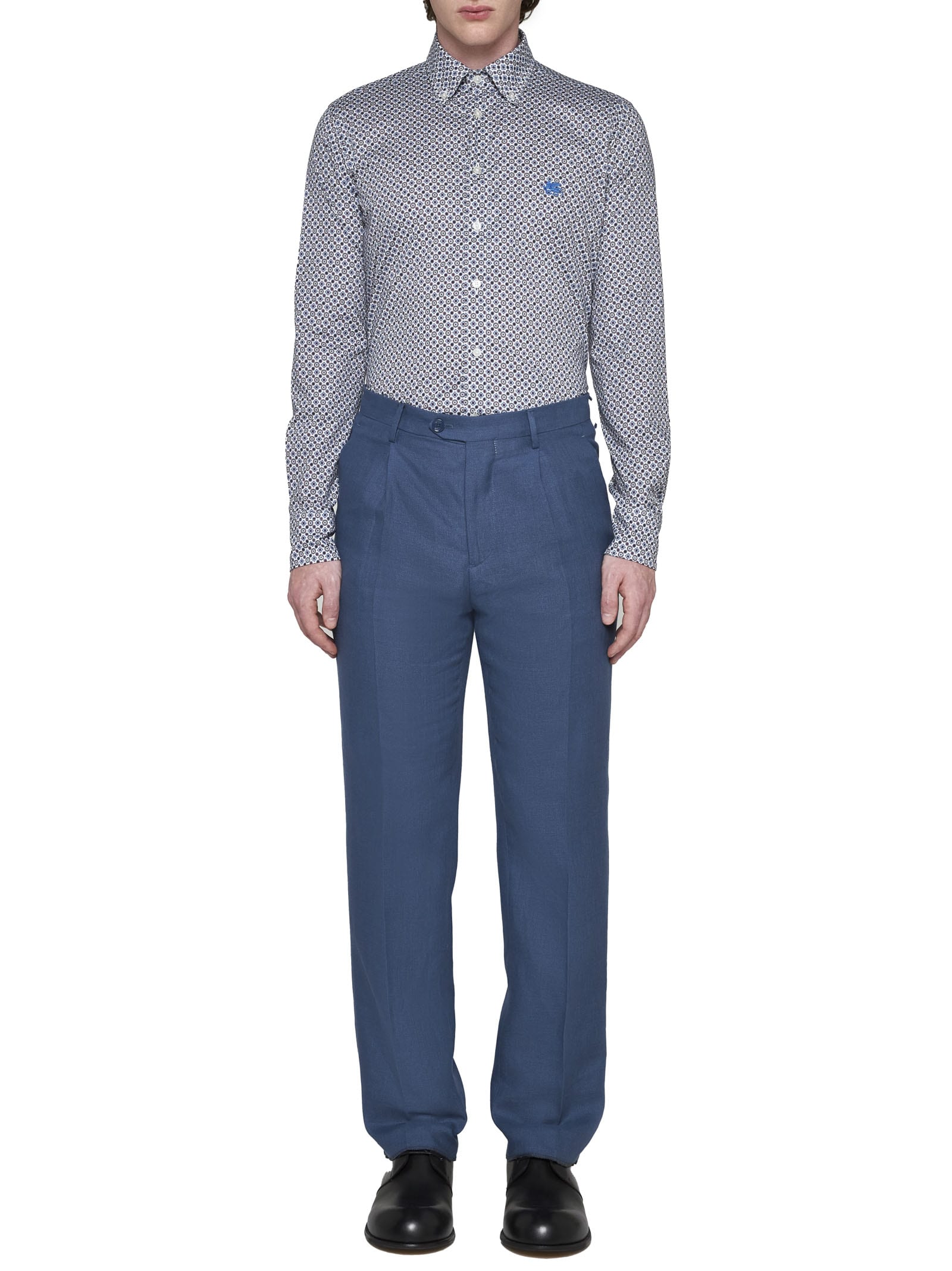 Shop Etro Shirt In Stampa F.do Bianco