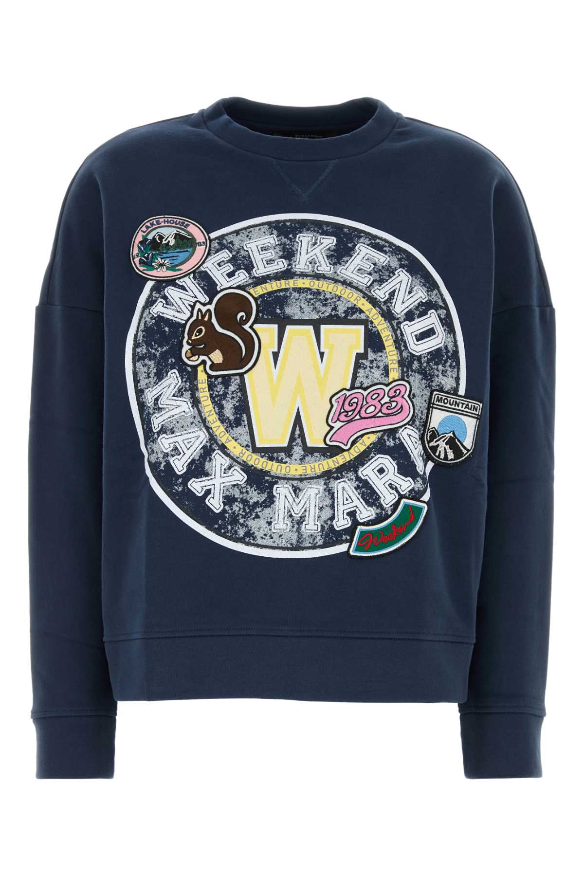 Navy Blue Cotton Medea Sweatshirt