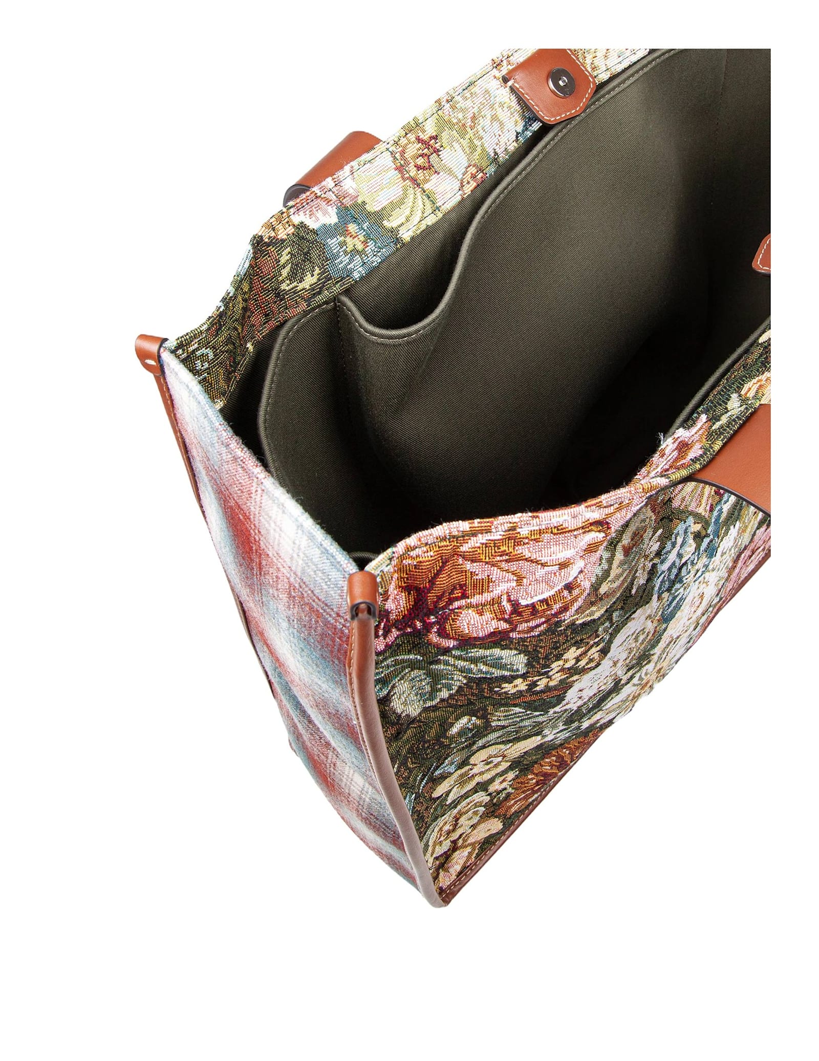 Shop Maison Margiela Large Floral Fabric Tote Bag In Flowers