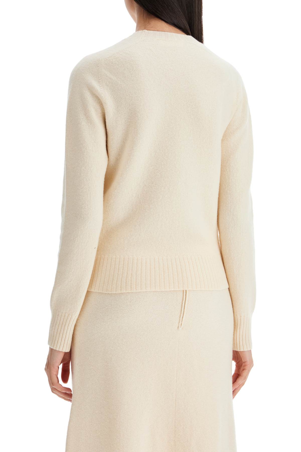 Shop Jil Sander Wool Crewneck Pullover In Natural