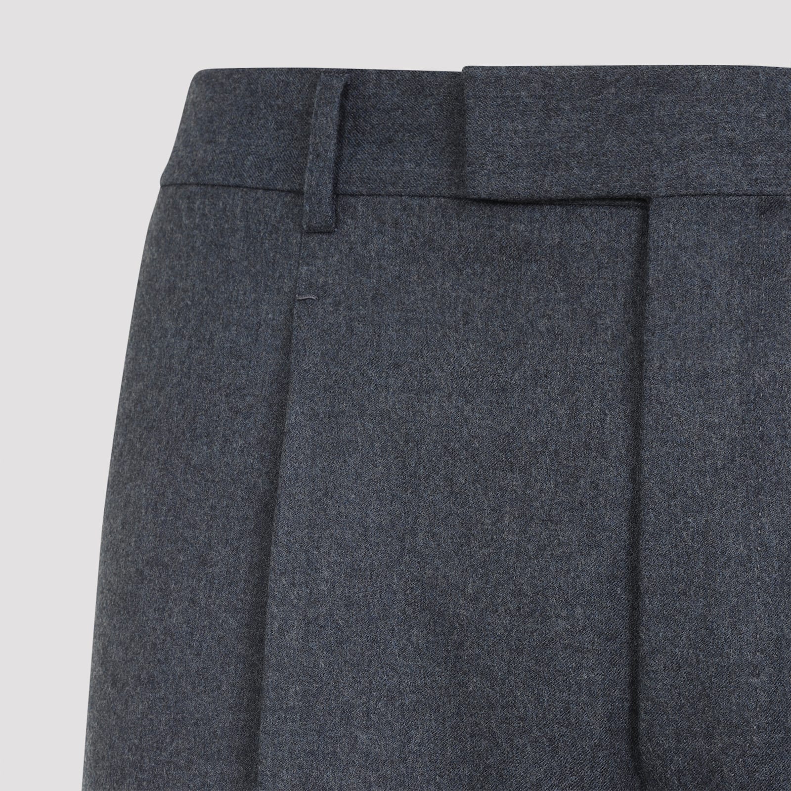 Zegna Belt-loop Casual Pants In Blue