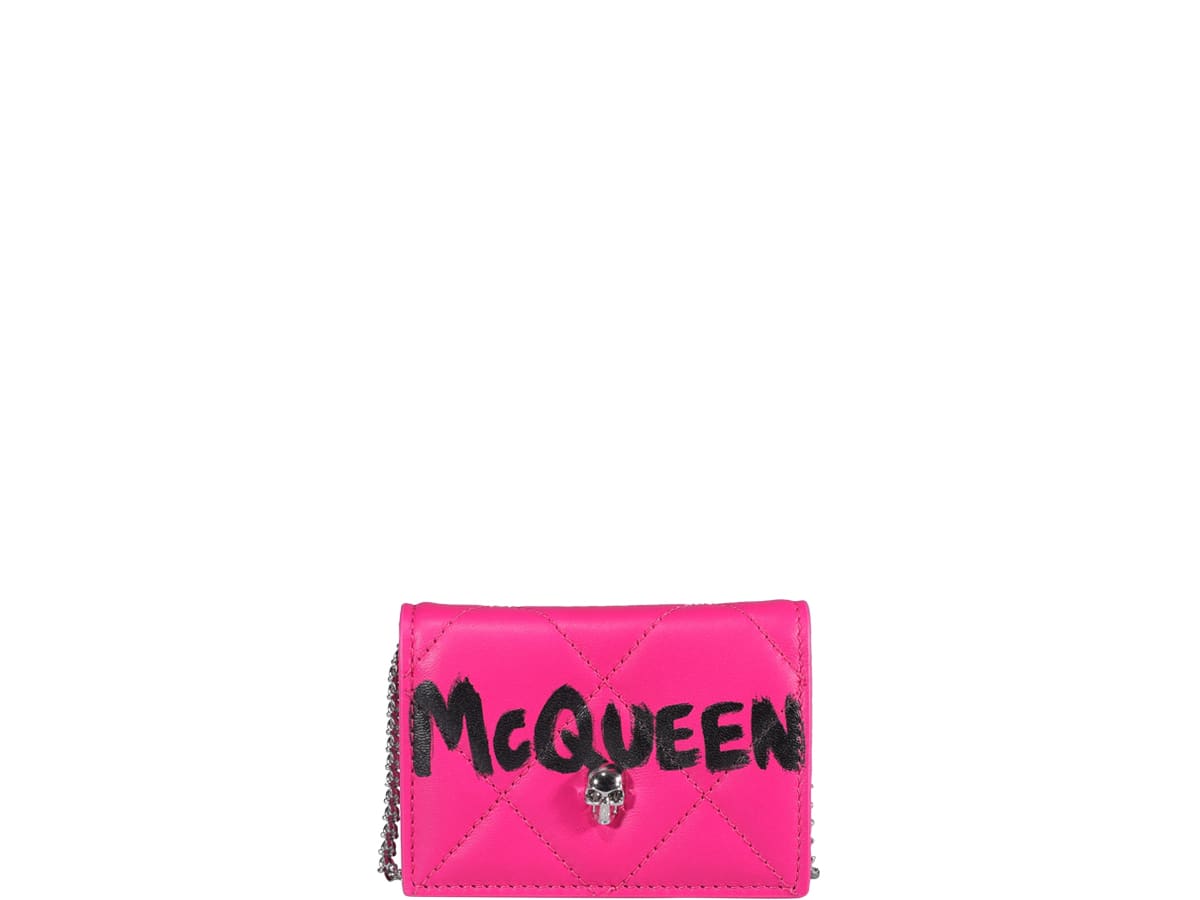 Alexander McQueen Logo Card Holder With Chain