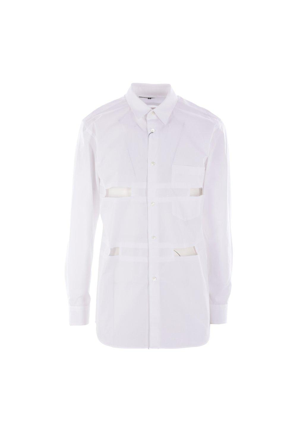 Comme des Garçons Cut-out Curved Hem Shirt