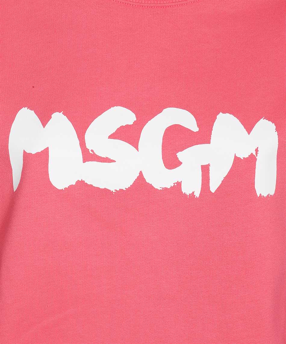 Msgm Cotton Crew-neck Sweatshirt In Pink
