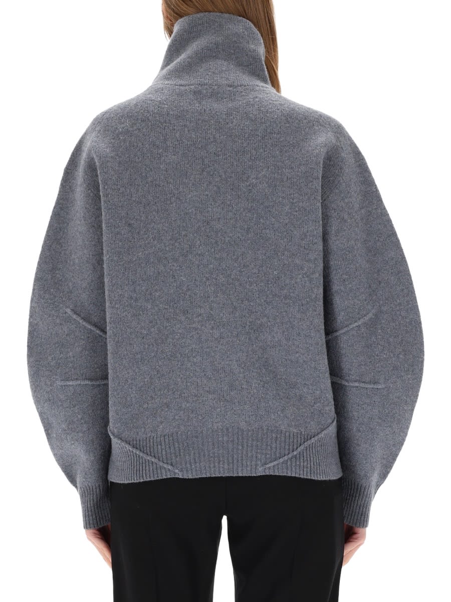 Helmut Lang Zippered Apex Jersey In Gray