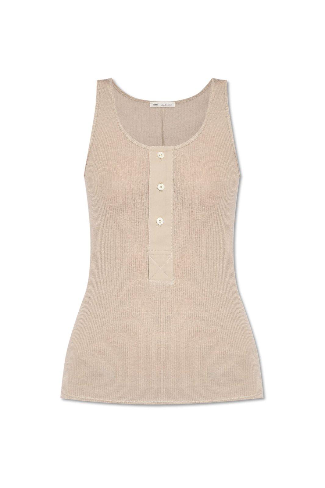Button Detailed Tank Top