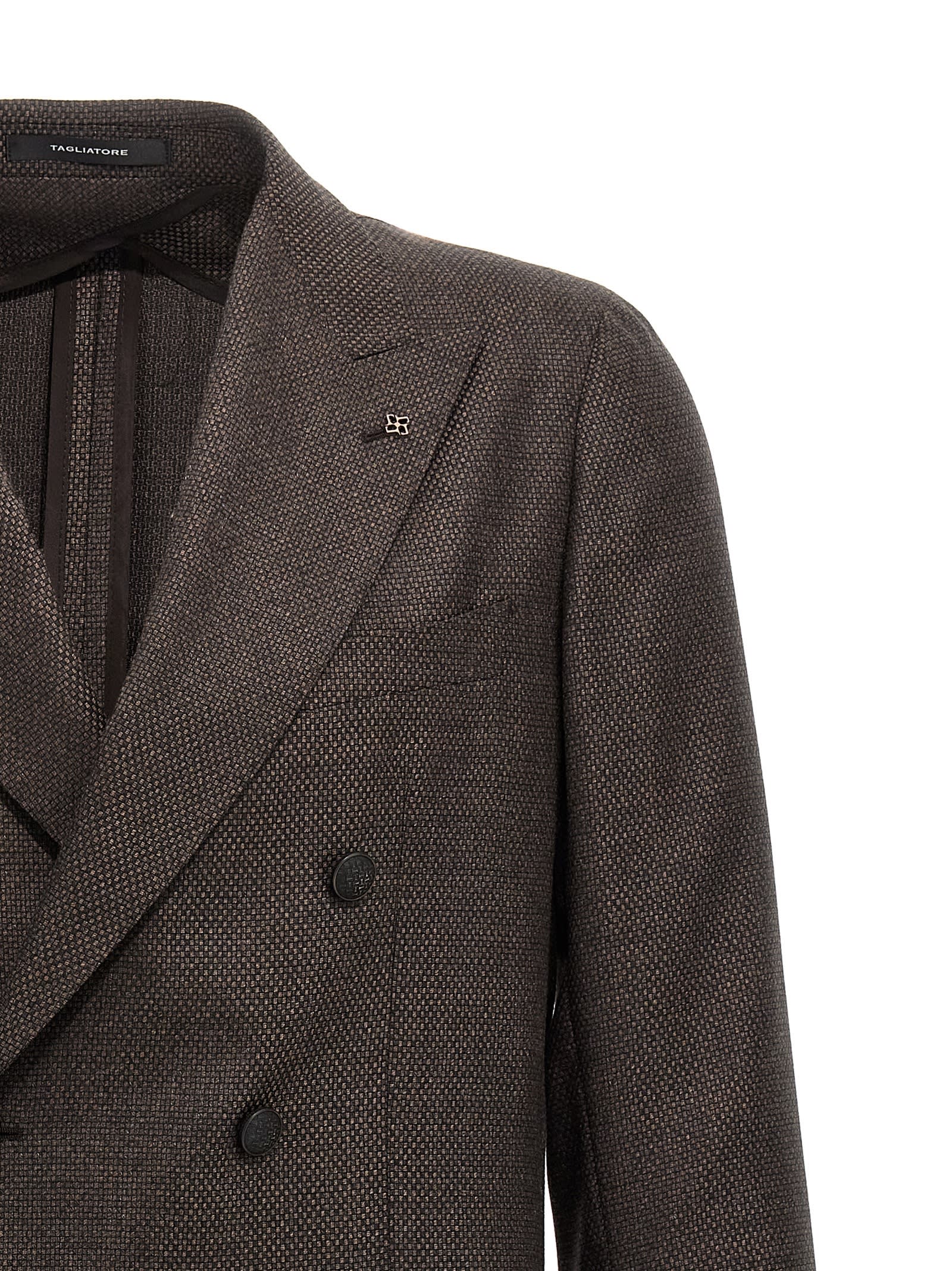 Shop Tagliatore Montecarlo Blazer In Brown