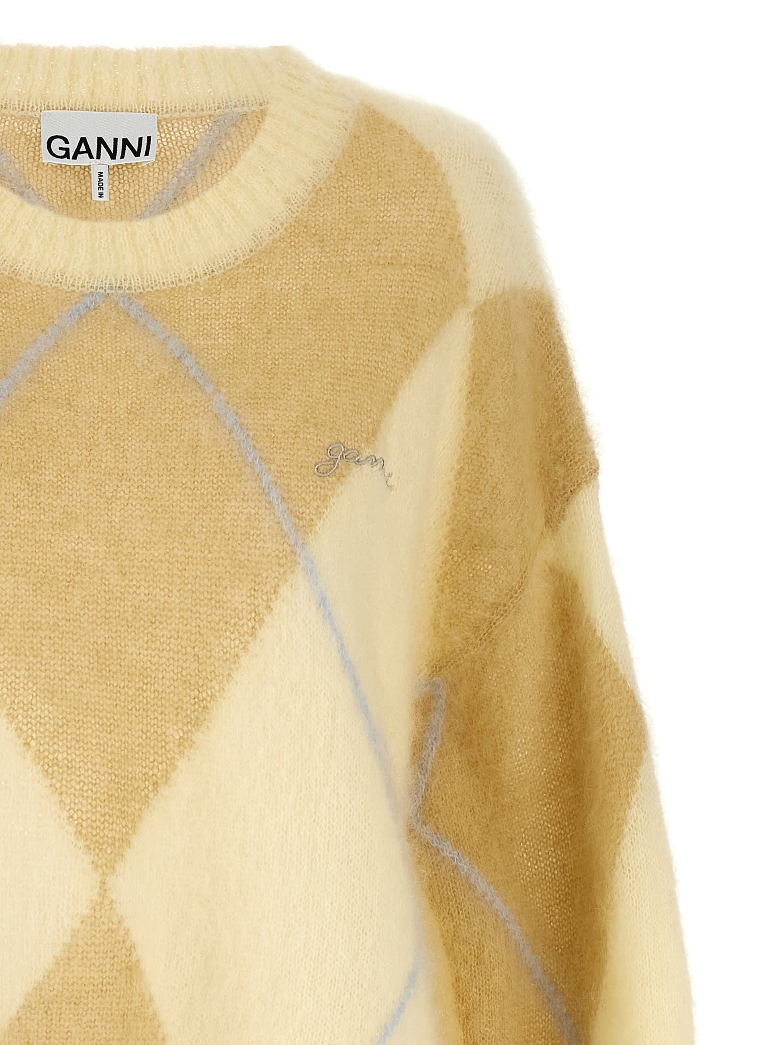 Ganni Women Wool Sweater In Yellow
