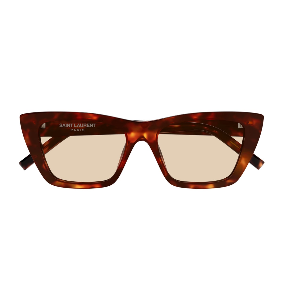 Saint Laurent Sl 276 Mica Linea Sl Logo 064 Light Havana Brown Sunglasses In Brown