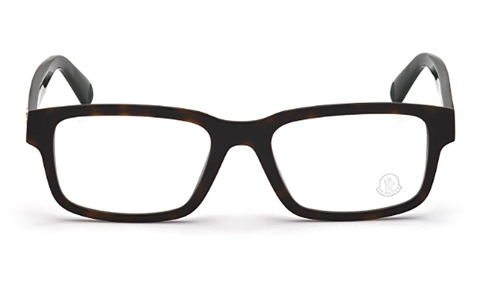 Shop Moncler Rectangular Frame Glasses In 056