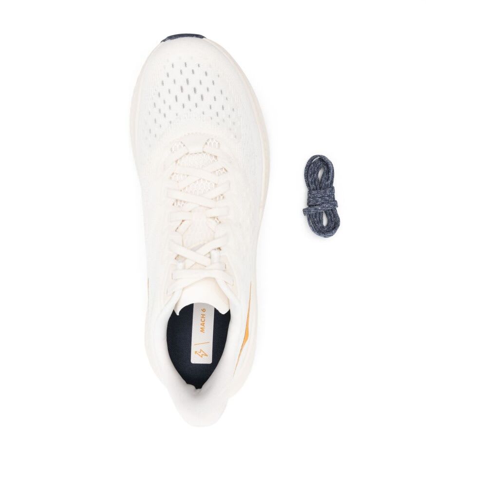 Hoka Mach 6 Sneakers In White/orange