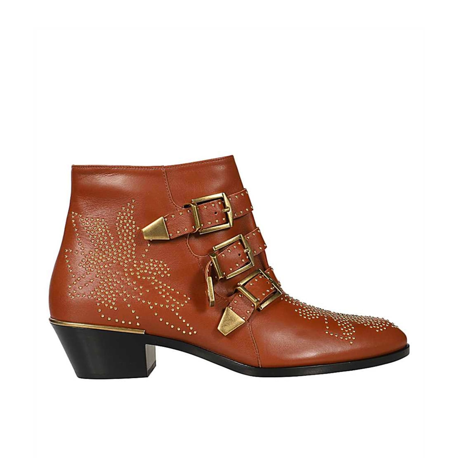 Shop Chloé Leather Susanna Boots In Brown