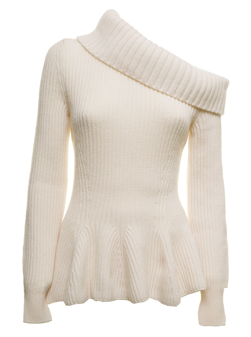 Alexander McQueen One Shoulder Wool And Cashmere Sweater Woman