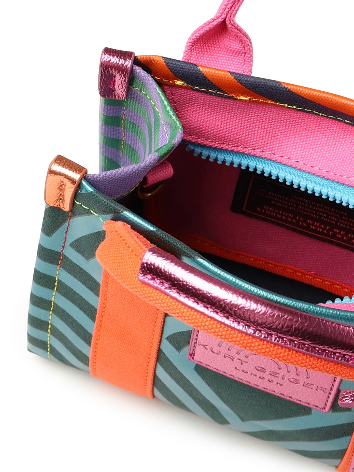 Kurt Geiger London X-small Southbank Canvas Tote In Red