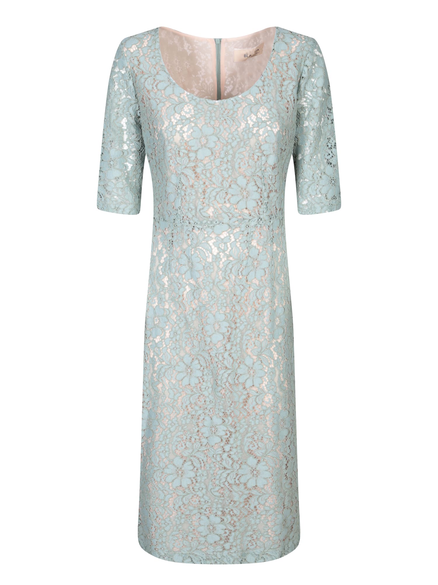 Aqua Lace Midi Dress