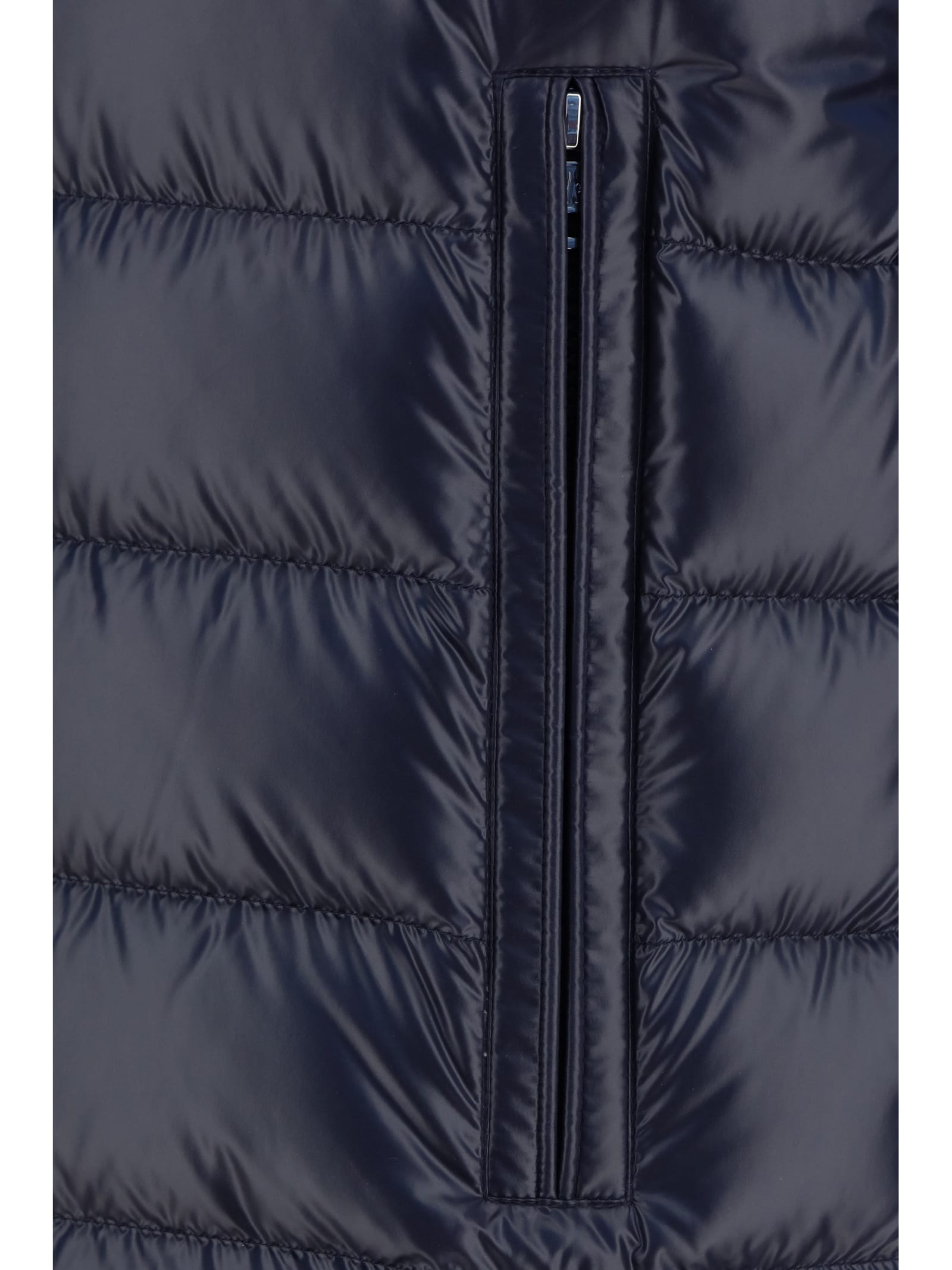 Shop Moncler Barant Padded Vest In Blue