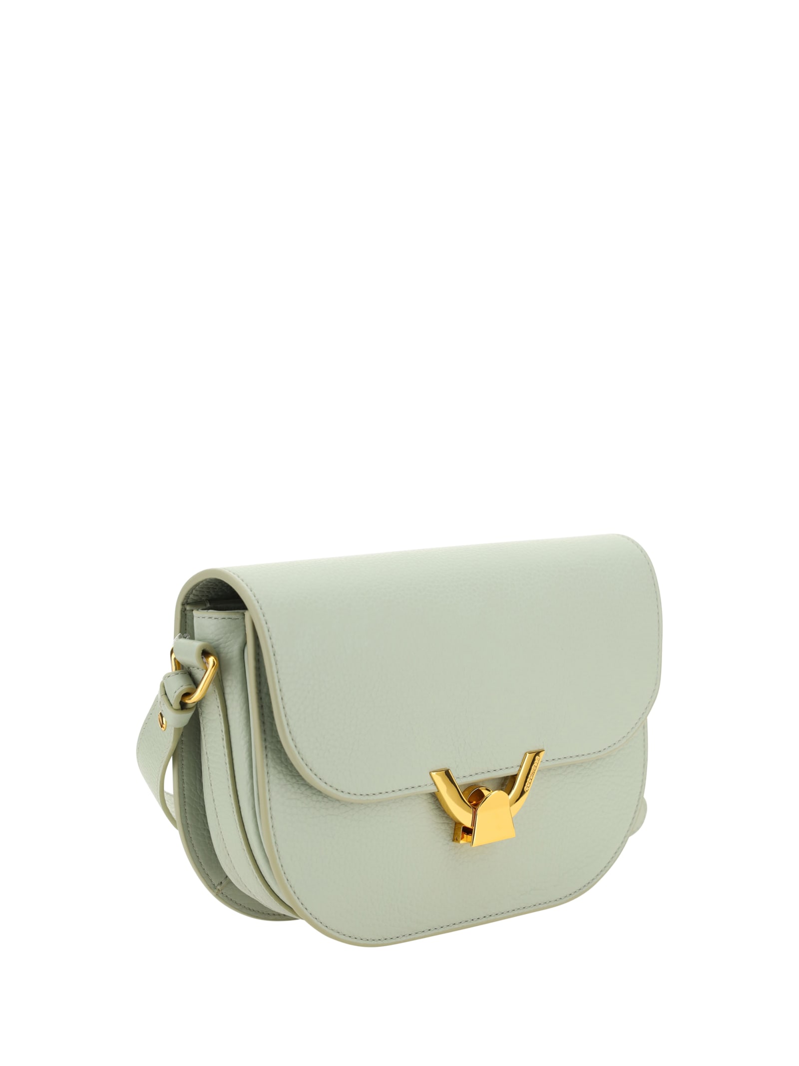 Shop Coccinelle Dew Shoulder Bag In Celadon Green